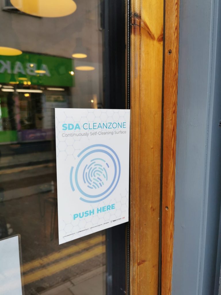SDA Cleanzone release Antimicrobial Door Handle Wraps