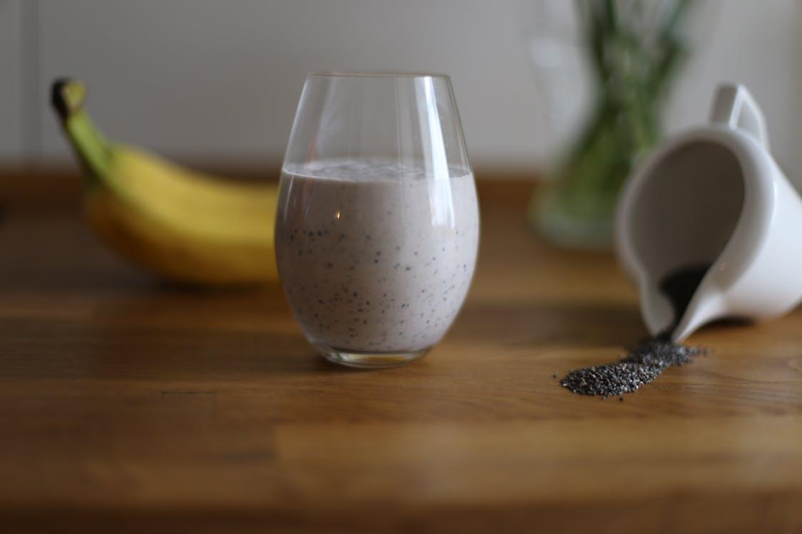 Free Chia Drink in Drinking Glass Stock Photo